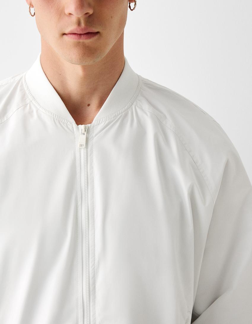 Lightweight bomber jacket-Stone-5