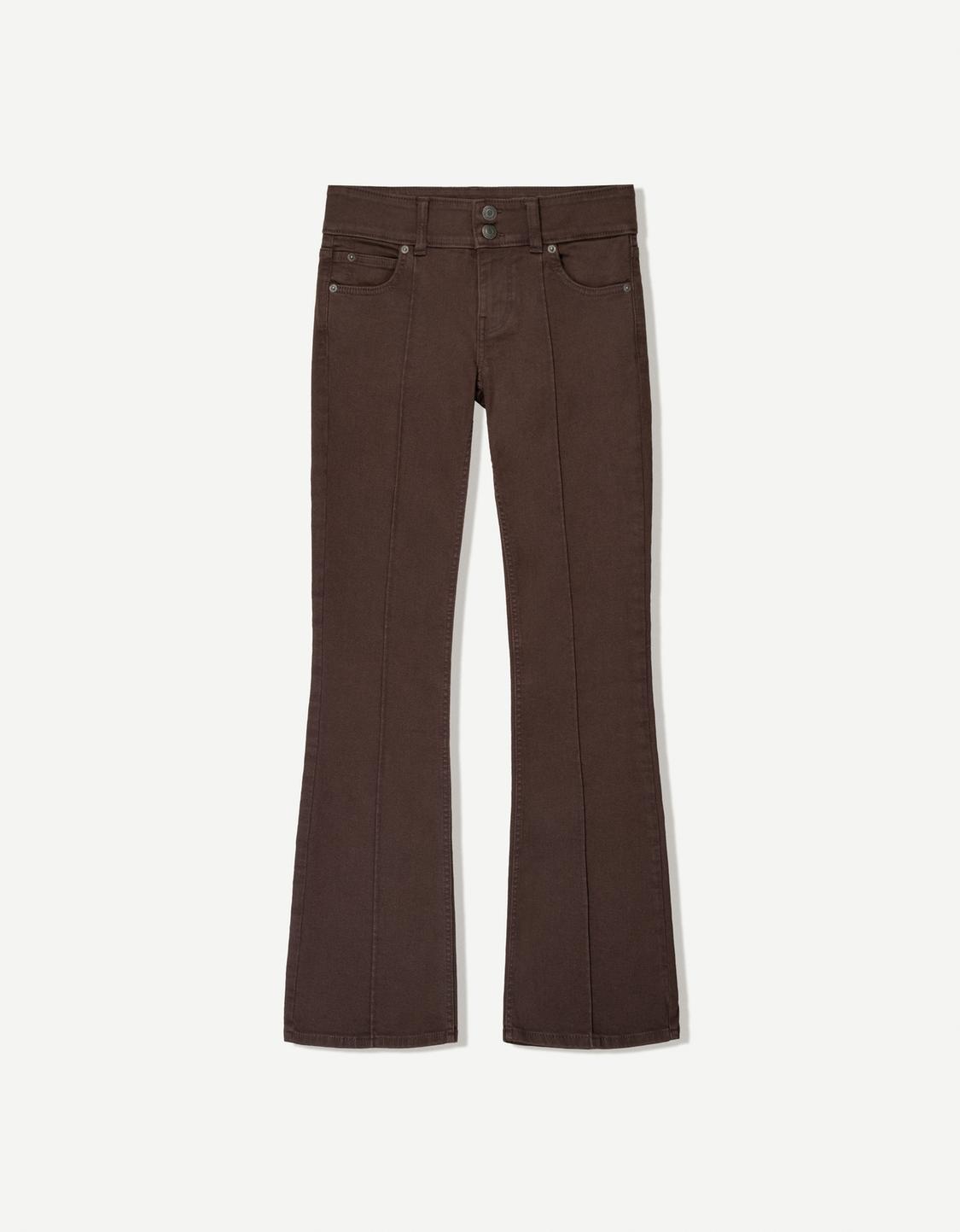 Low-rise boot-cut jeans
