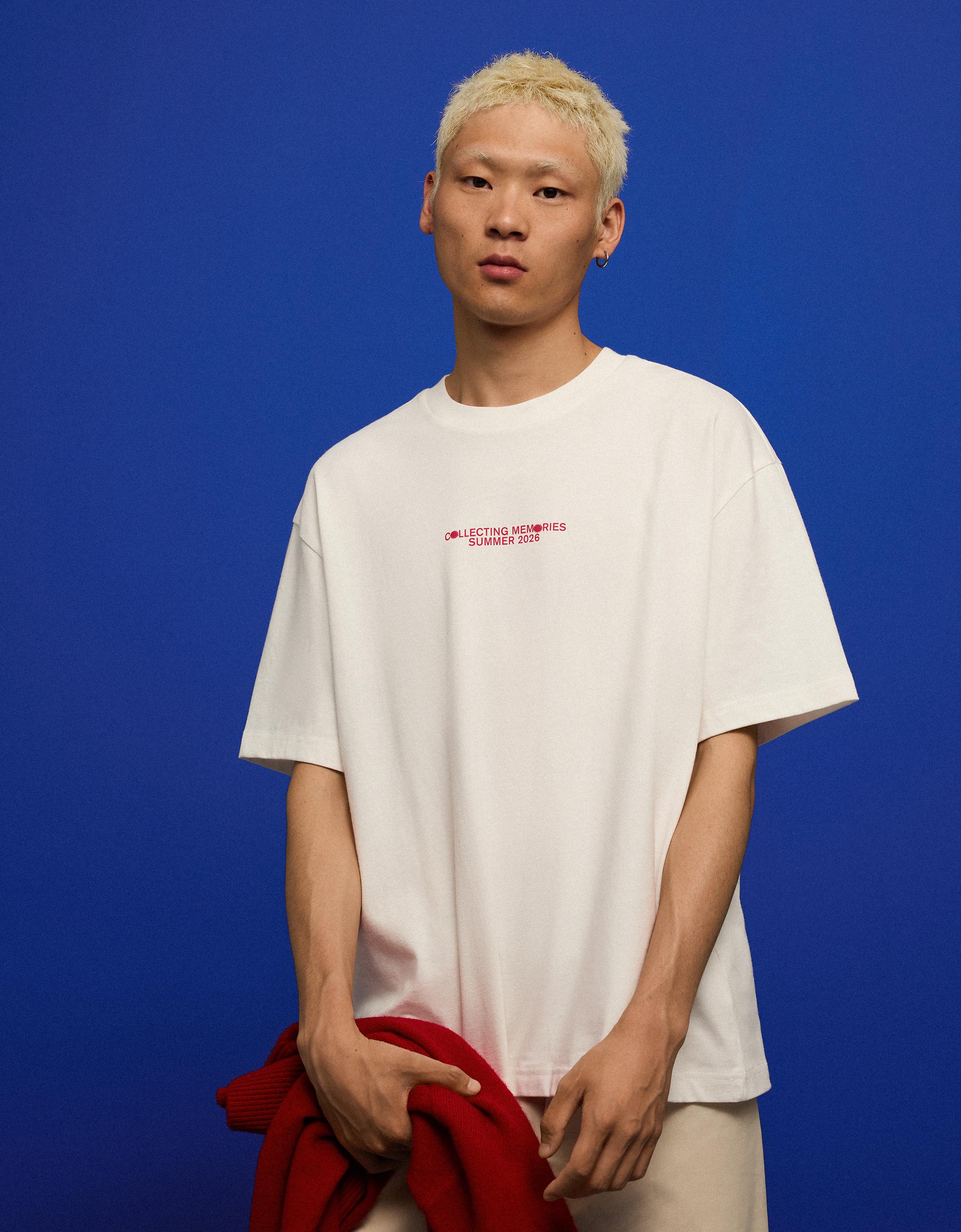 Short sleeve print T-shirt — White