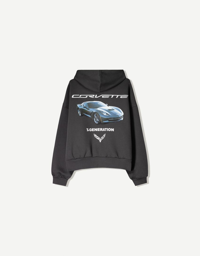 Bluza z kapturem Corvette-Ciemnoszary-4