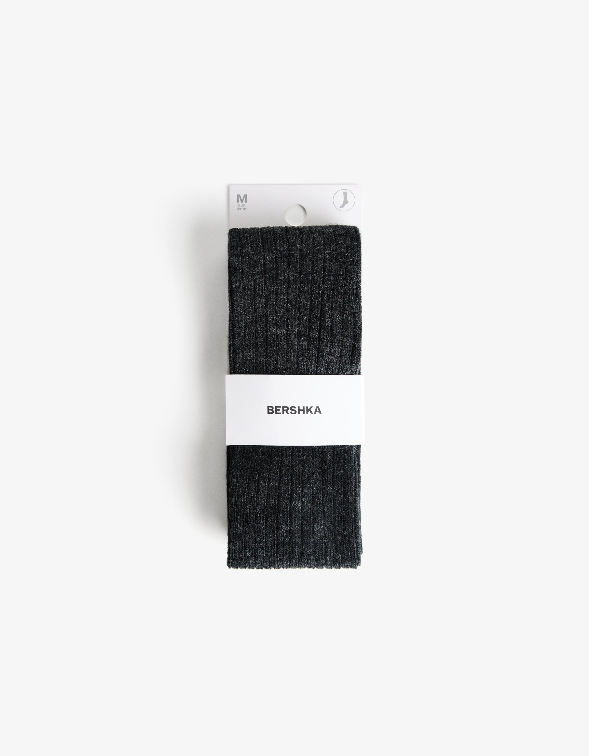 Bershka Kurze Socken Damen S Grau