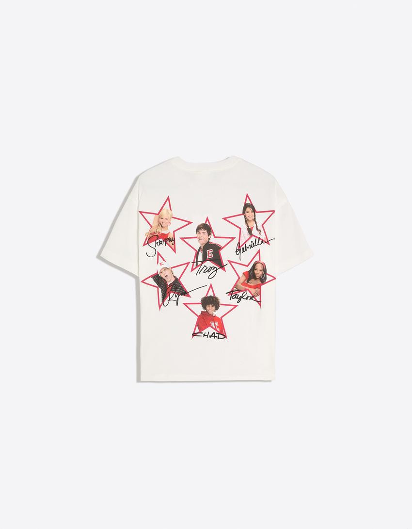 High School Musical boxy print T-shirt-Off white