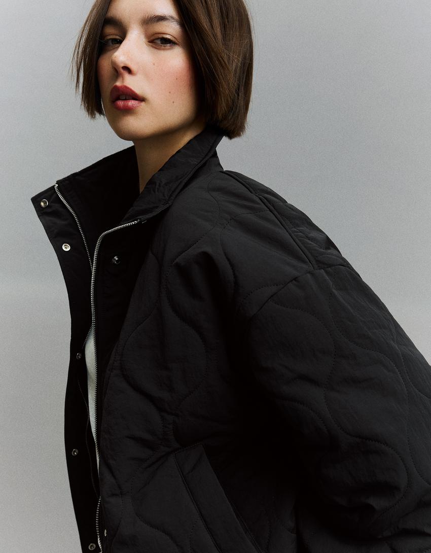 Puffer jacket-Black