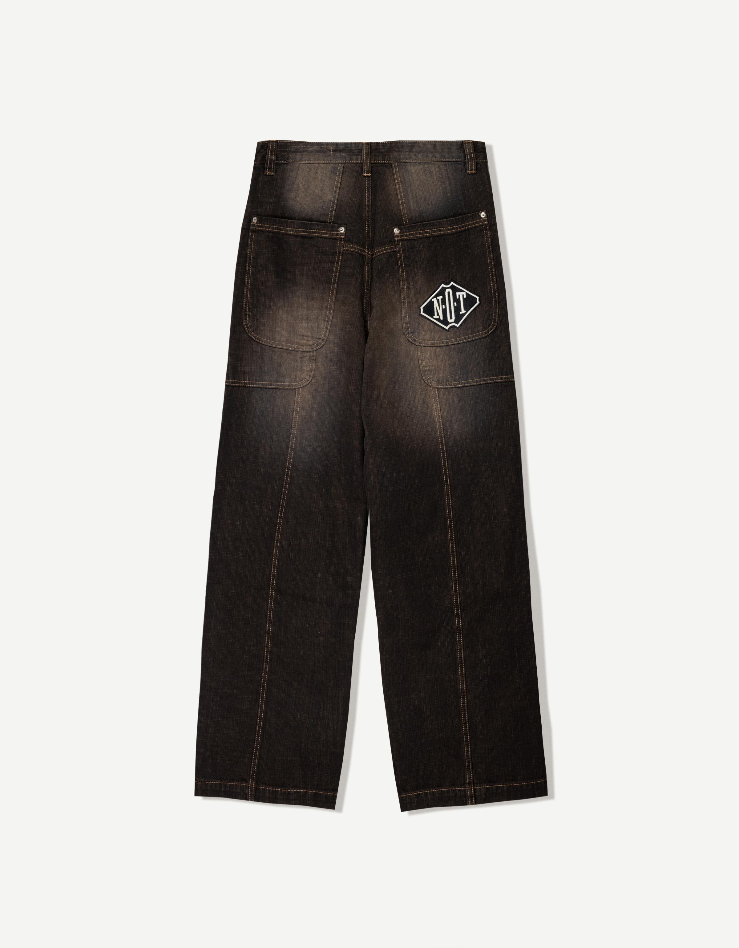 BERSHKA ベルシュカ super baggy スーパーバギーデニム 34 Bershka super baggy jeans in light blue | ASOS