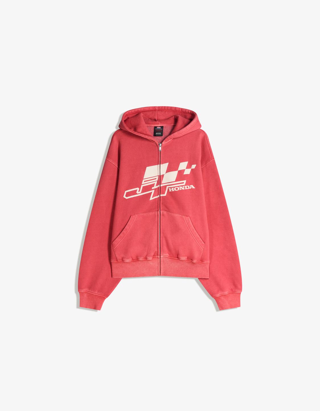 BMX Honda zip-up hoodie with print