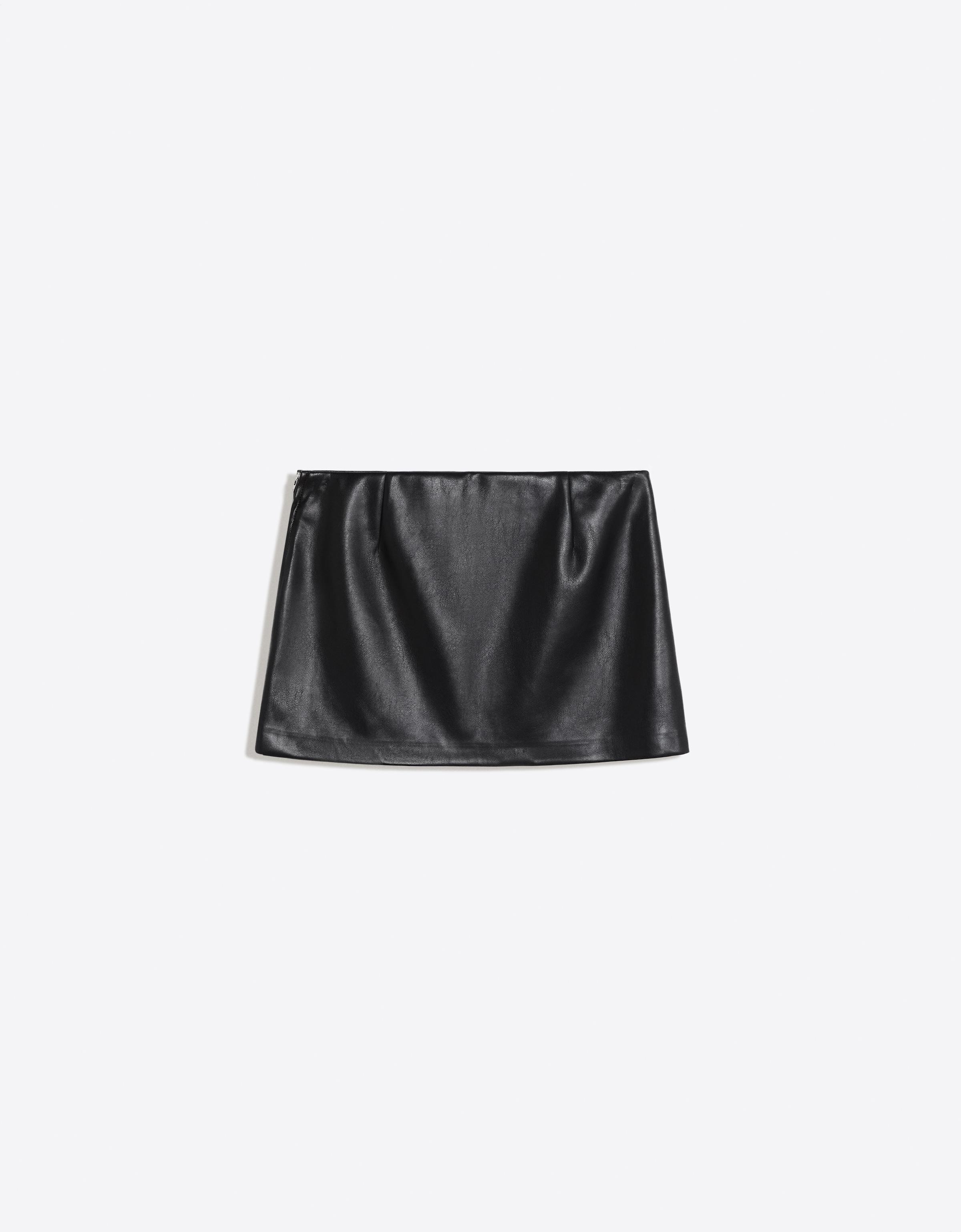 Bershka Suni deri mini etek görsel 3
