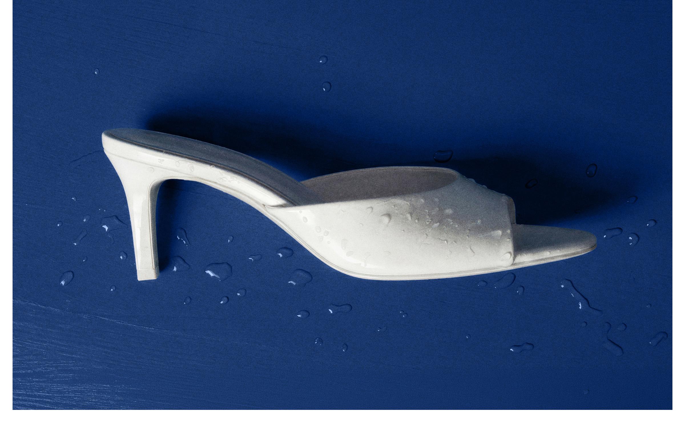 High-heel mules — WHITE