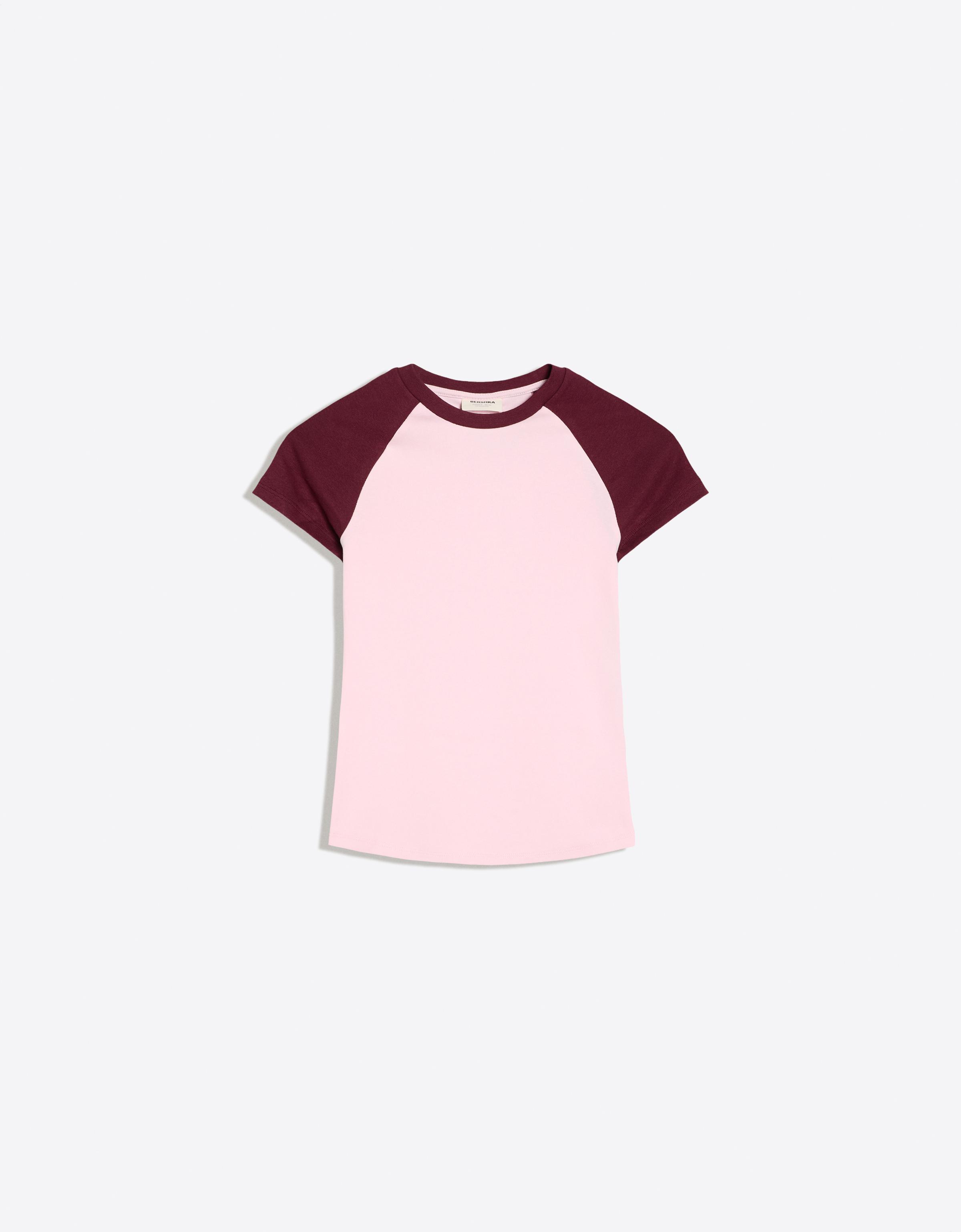 Fitted raglan T-shirt — Pink