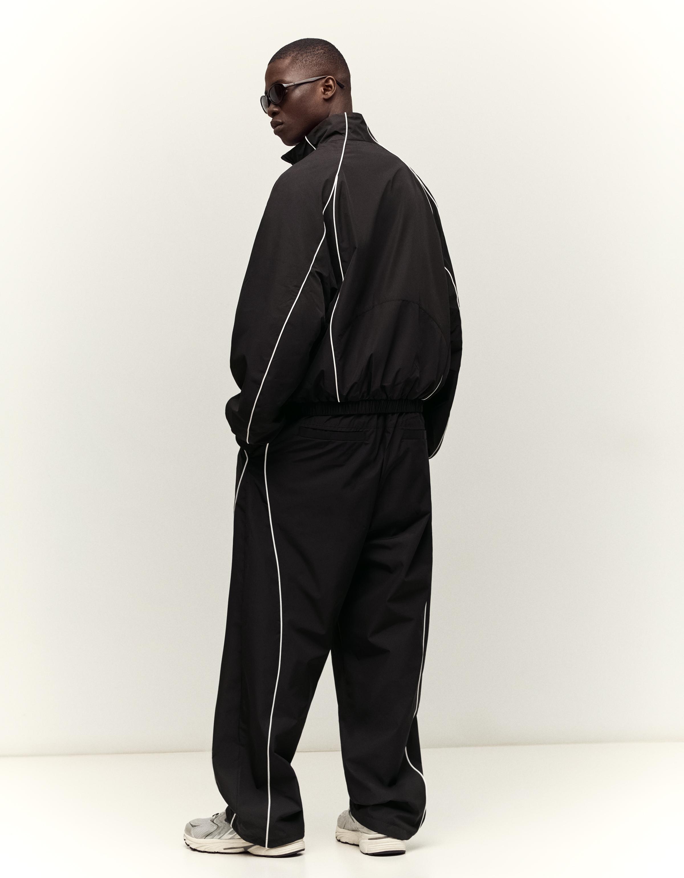 Technical baggy trousers — Black