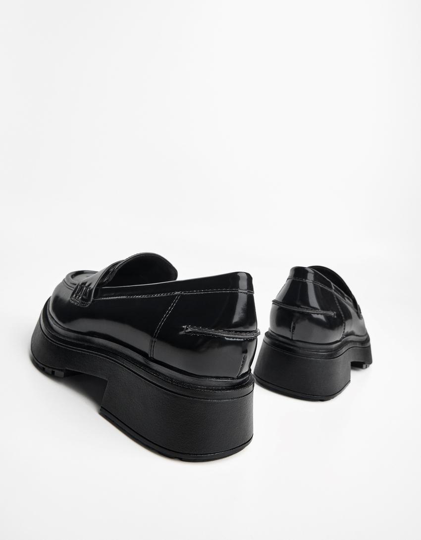 Mocassim sola chunky-Preto