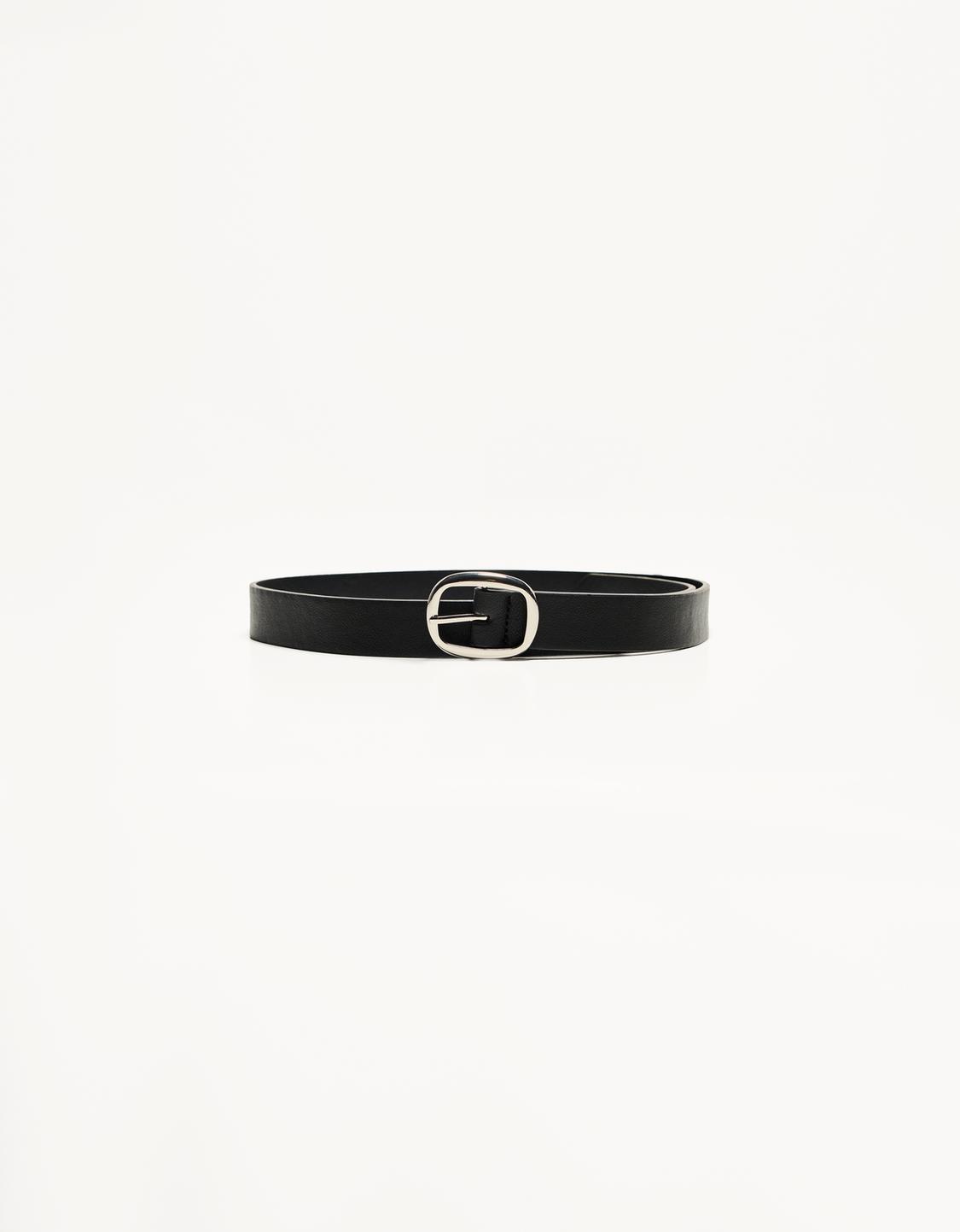 Thin faux leather belt