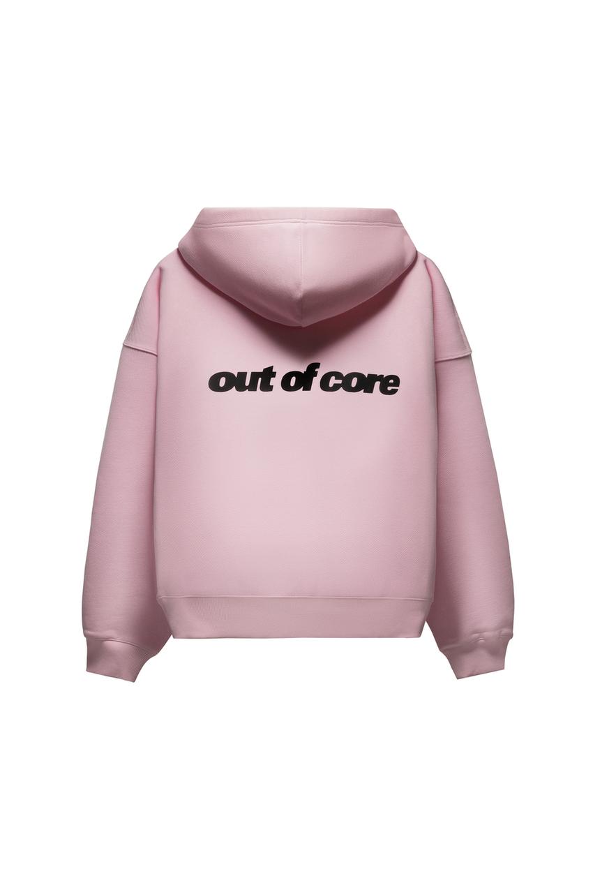Hoodie mit Kapuze und Logo Out of Core-Rosa-1