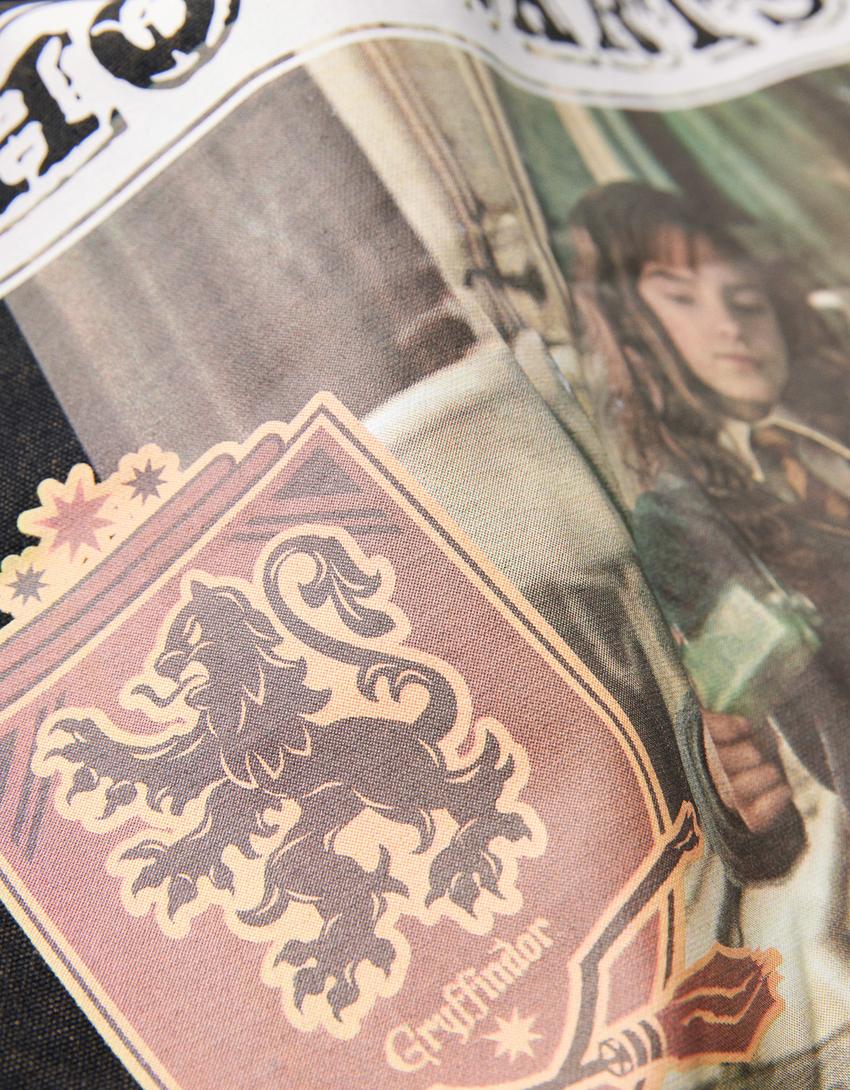 Sac cabas imprimé Harry Potter-Noir-2