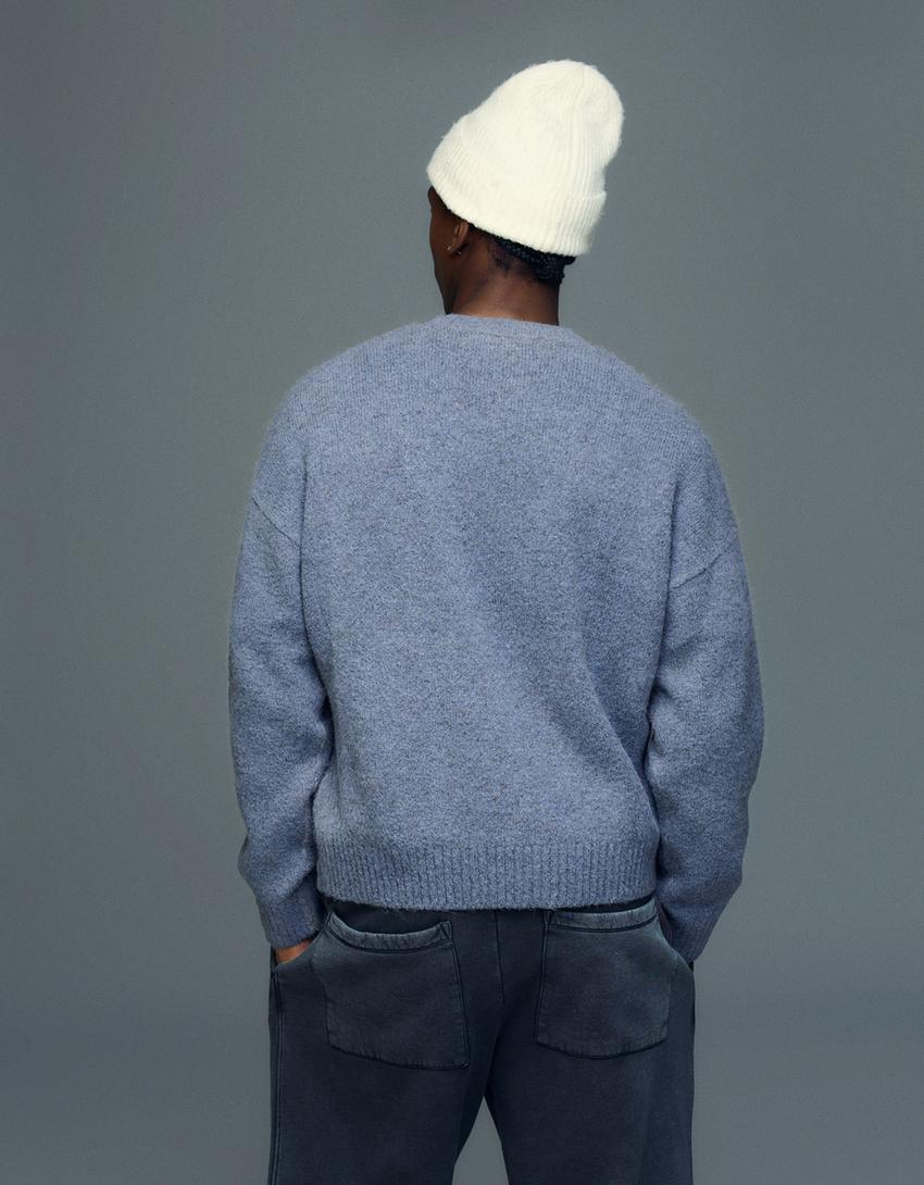 Camisola padrão-Azul