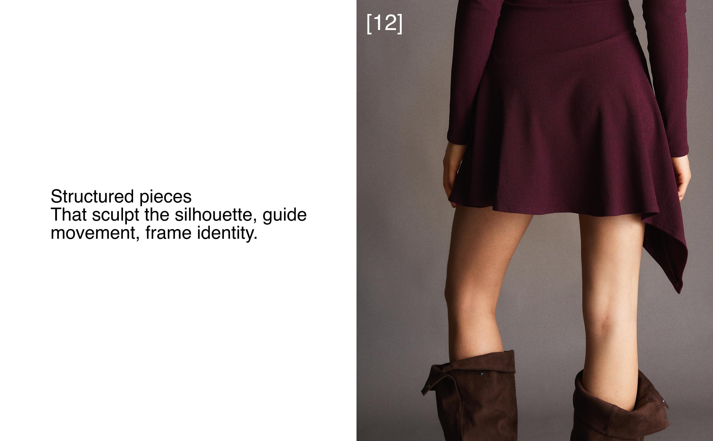 Asimetrik kloş uzun kollu mini elbise - Görsel 17