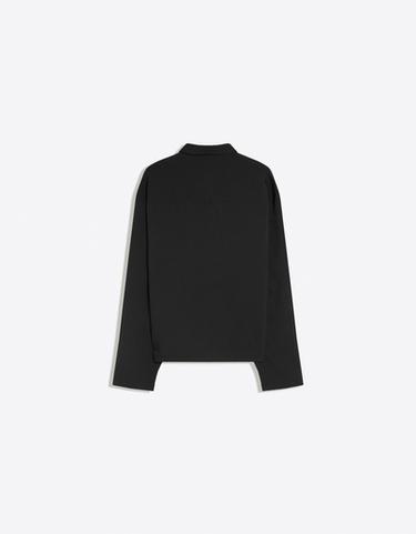 Boxy long sleeve clasp shirt — Black 6