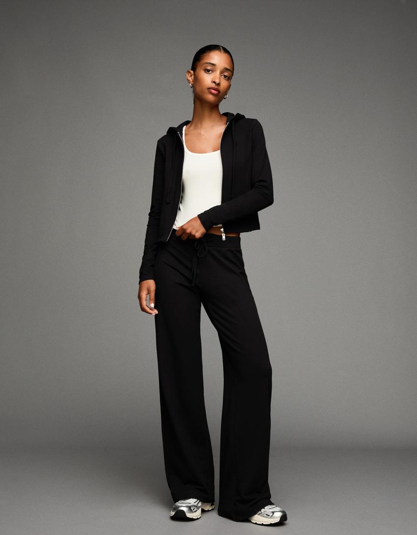 Plush pants-Black-0