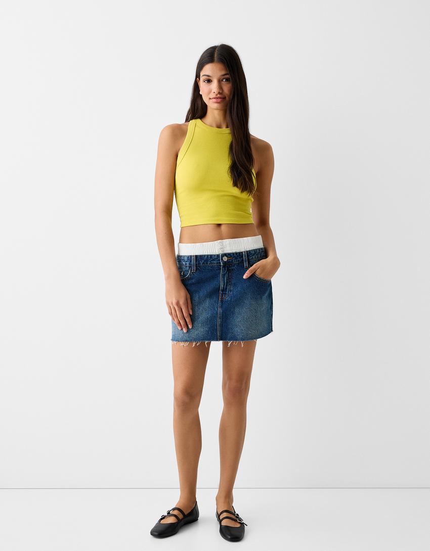 Top sans manches bord-côte-Lime-3