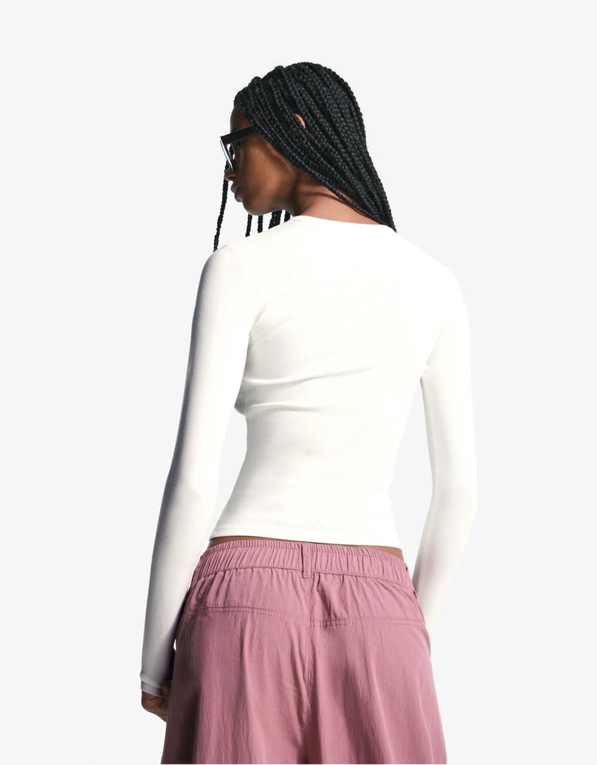 Long sleeve top-Off white