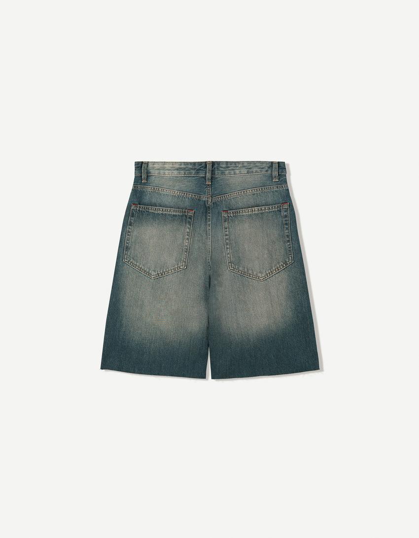 Calções bermuda super baggy fit-Verde-4