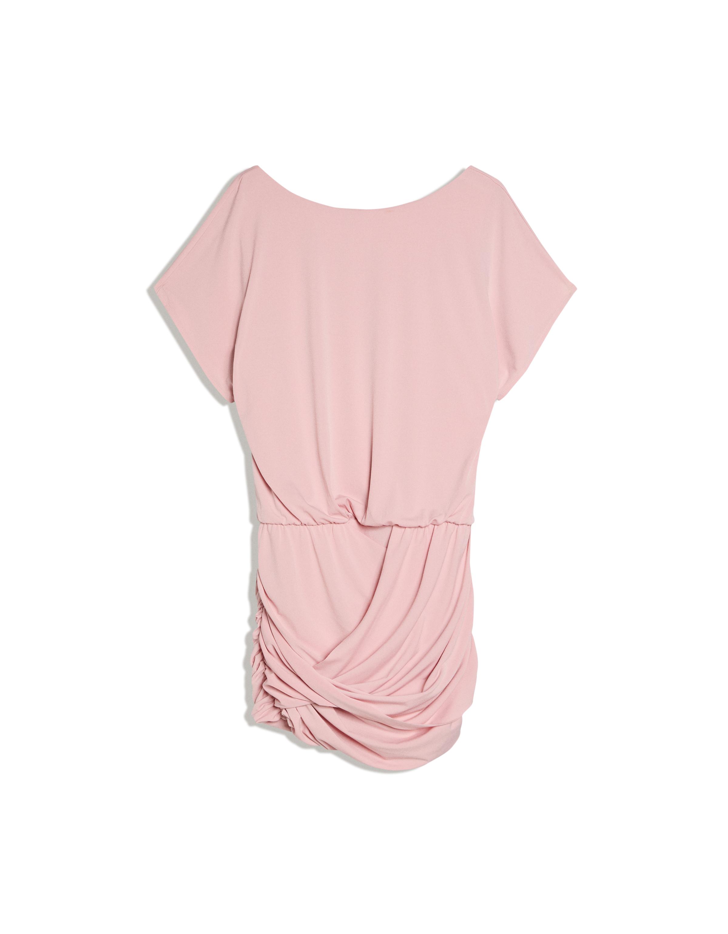 Drapeli etekli açık sırt elbise - Görsel 15