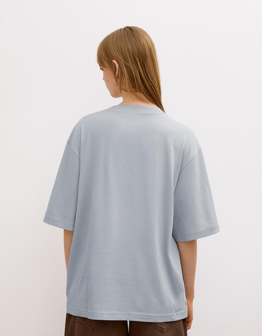 T-Shirt Buffy the Vampire Slayer mit kurzen Ärmeln-Ausgewaschenes Blau