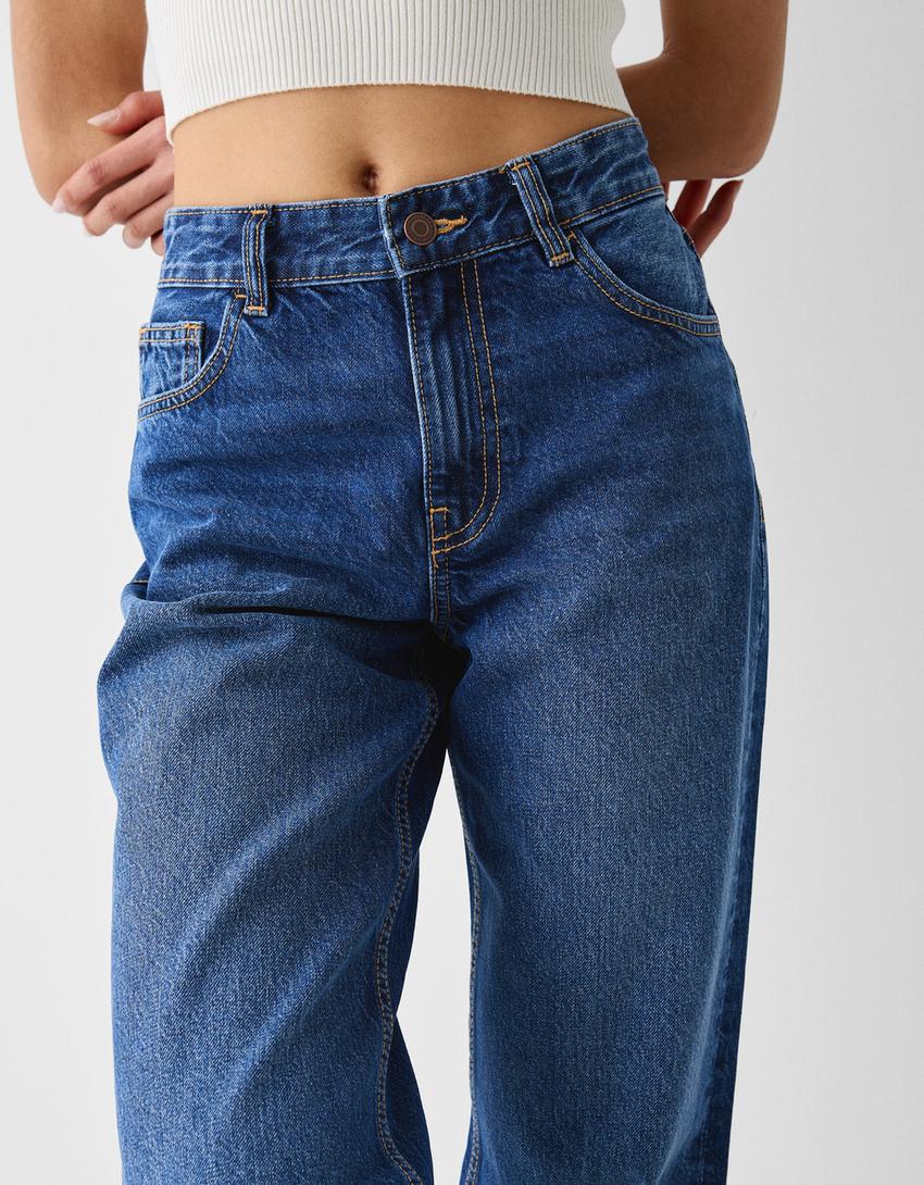Wide-leg ’90s jeans-Blue-5