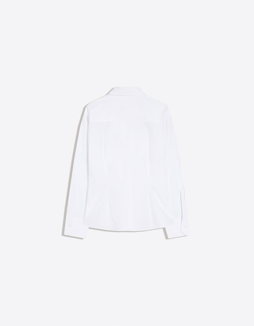 Fitted darted shirt-White