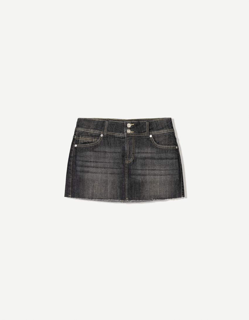 Balloon fit denim Bermuda shorts