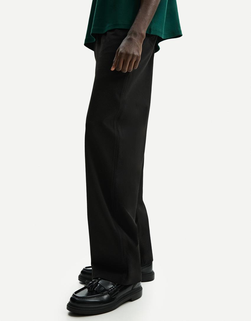 Baggy sweatpants-Black-2