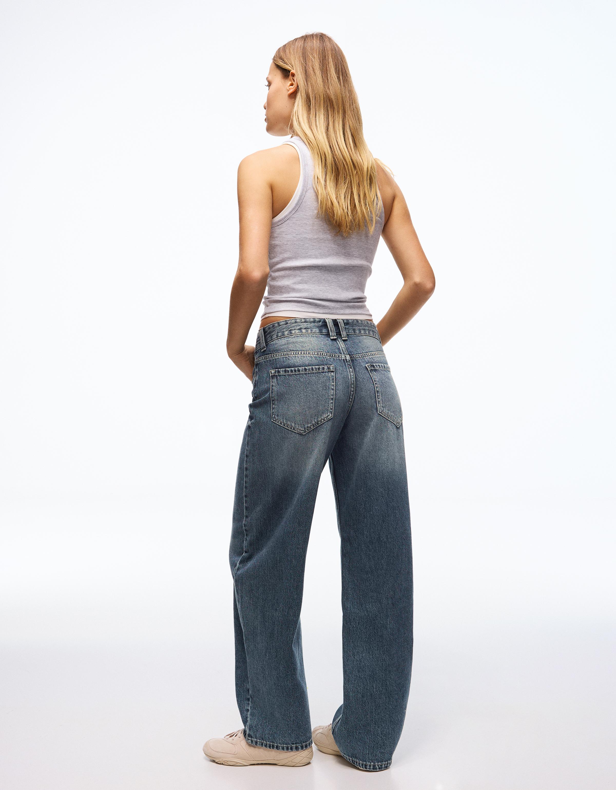 Düşük bel baggy barrel fit jean - Görsel 36