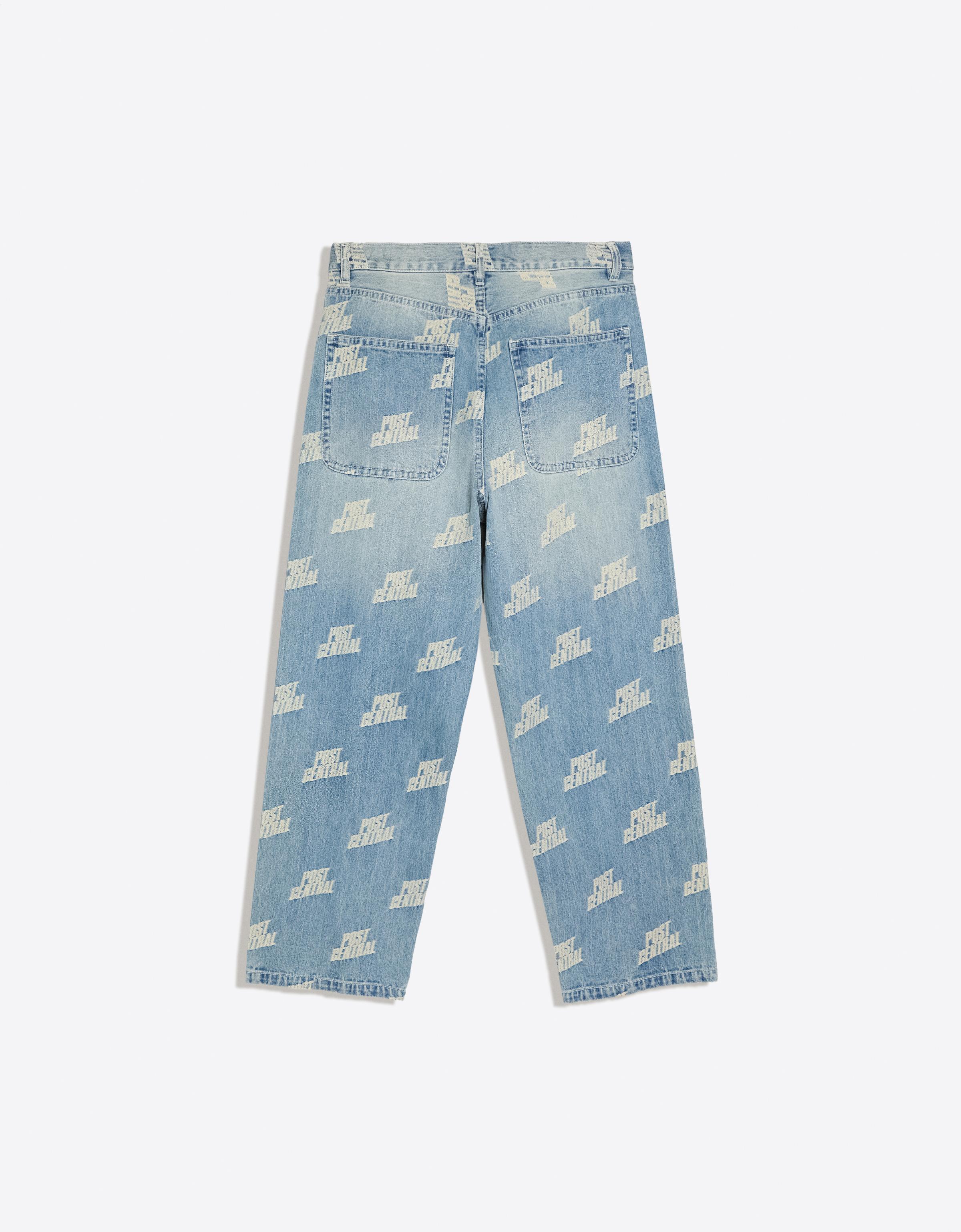 Jacquard trousers — Light blue