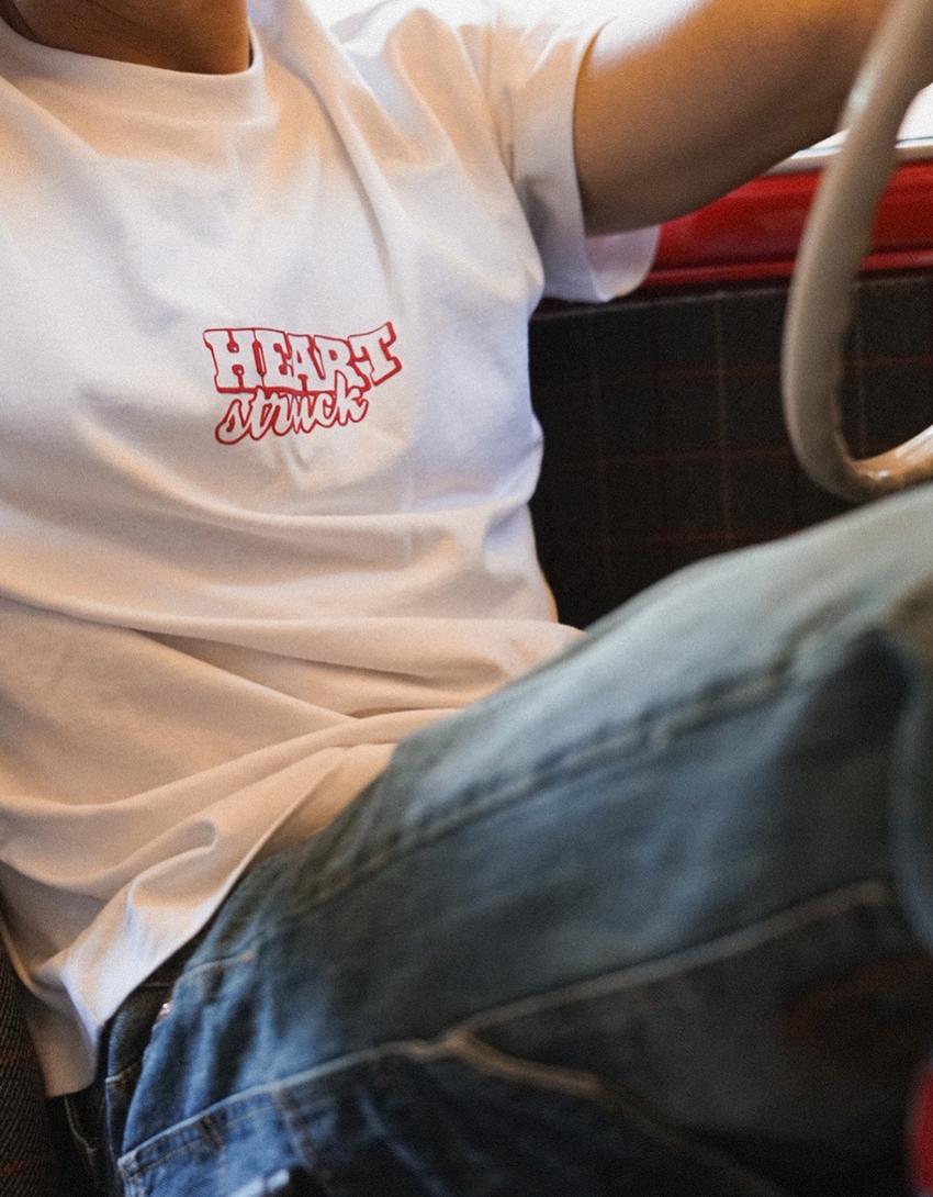 T-shirt manches courtes imprimé-Blanc-2