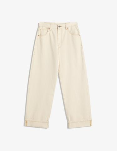 Baggy fit, katlamalı paça jean - Görsel 2