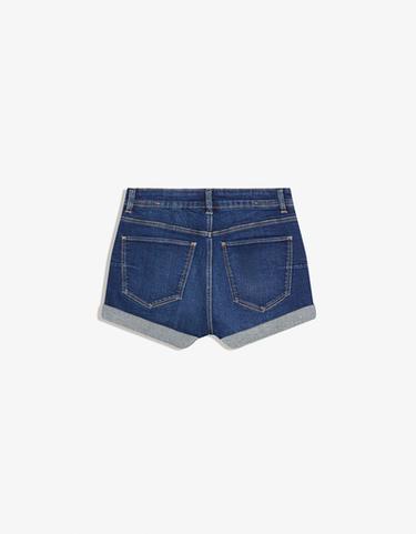 Roll-up denim shorts — Blue 6