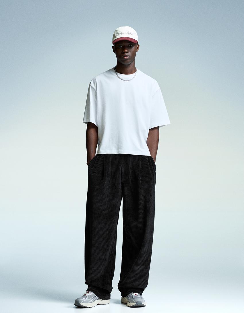 Pantalón chenilla superbaggy-Negro-0