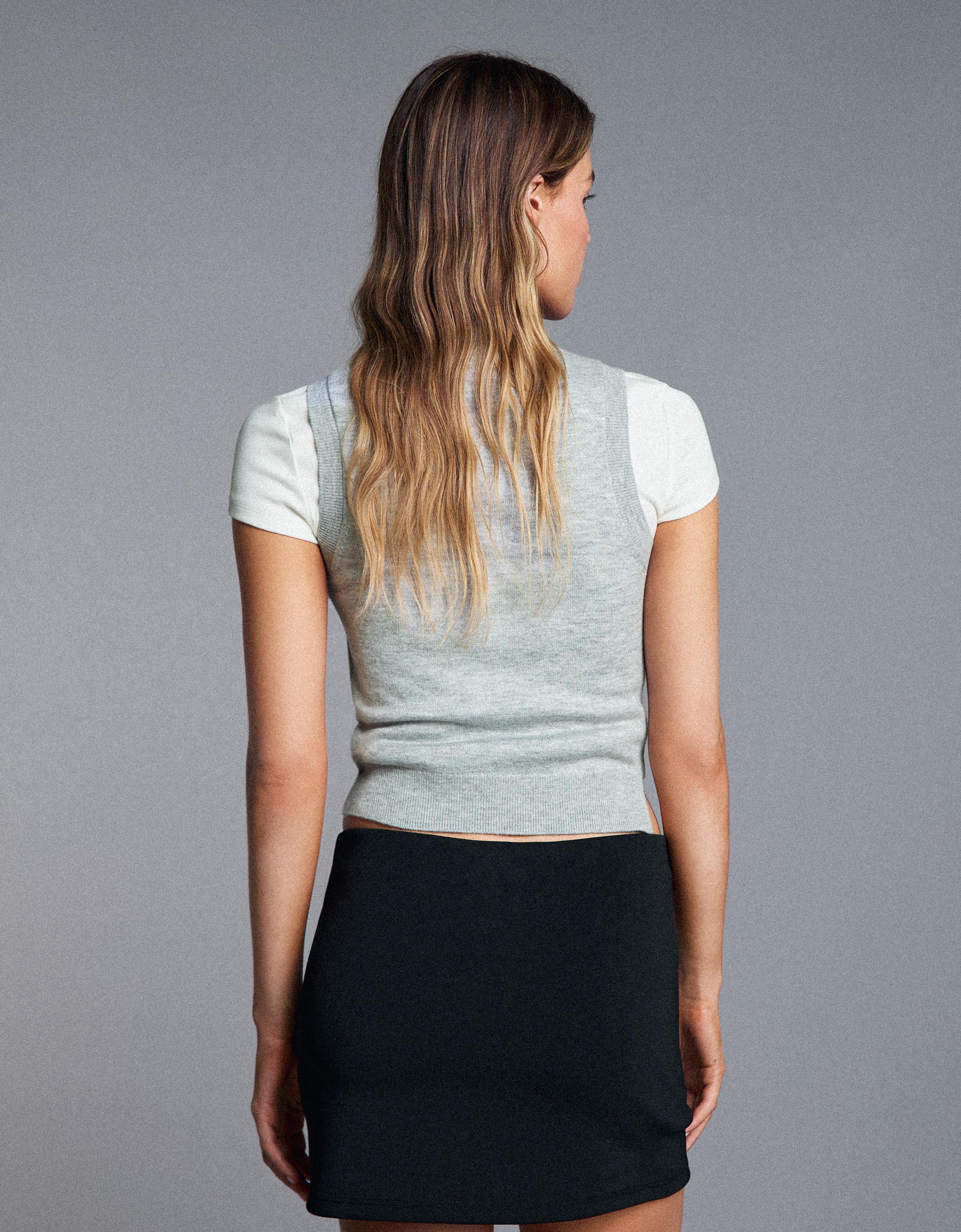 Clasp mini skirt — Black