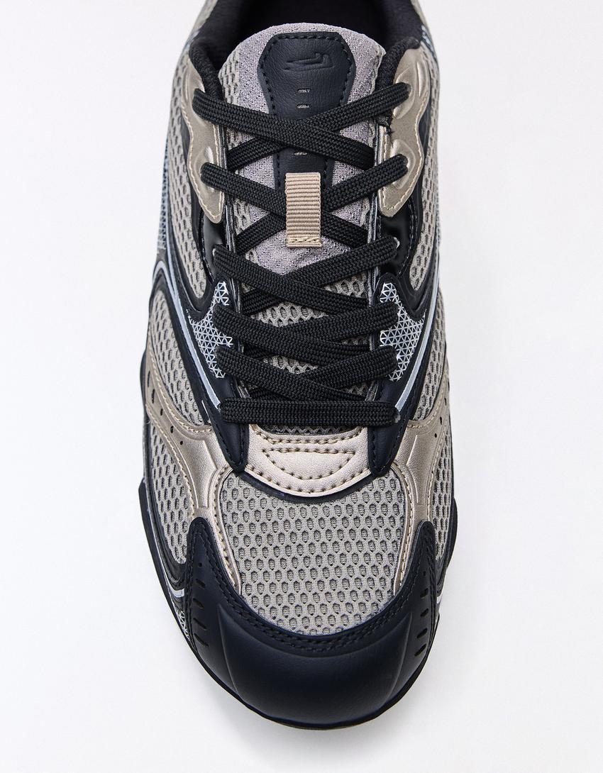 Thin-soled sneakers-BLACK