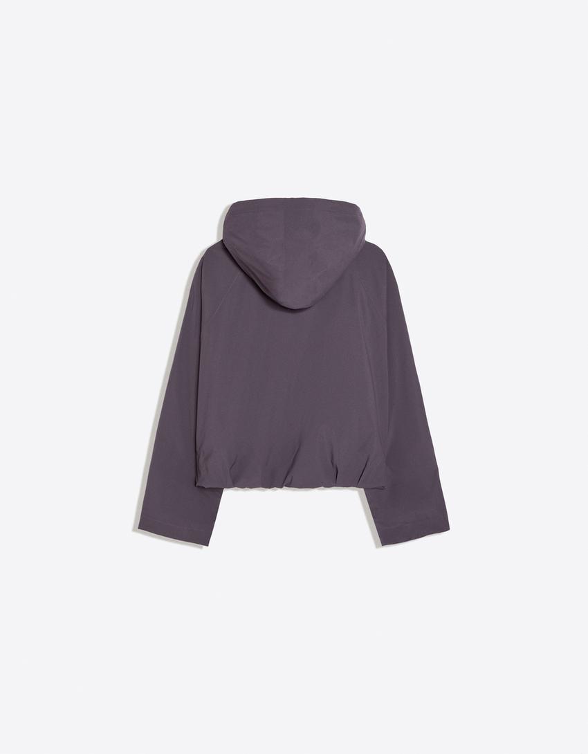 Waterproof & Windproof hooded nylon jacket-Graphite
