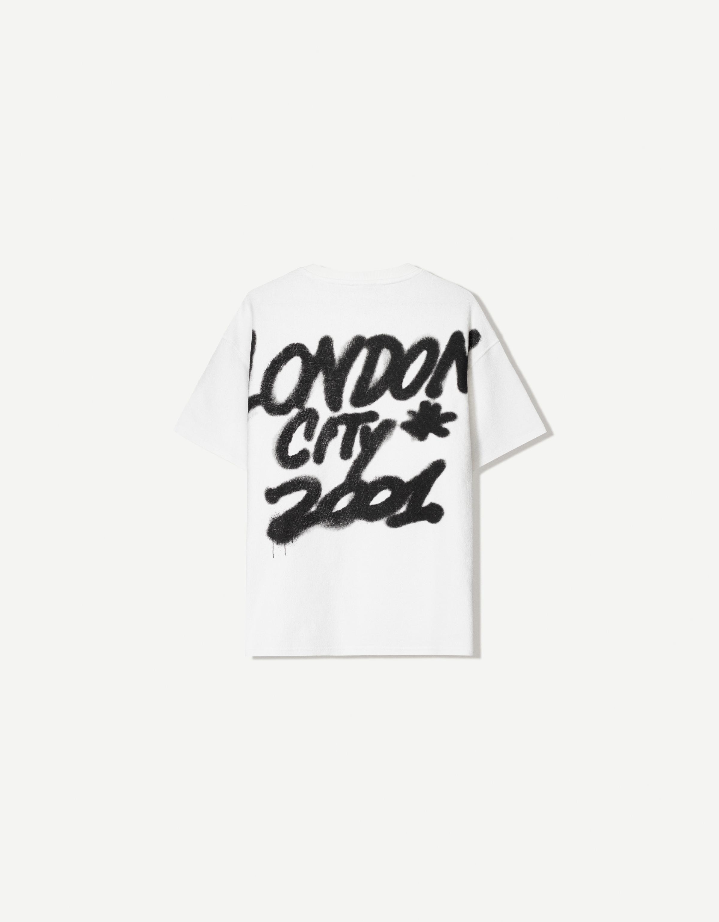 Printed short sleeve plush T-shirt - T-shirts - Men | Bershka