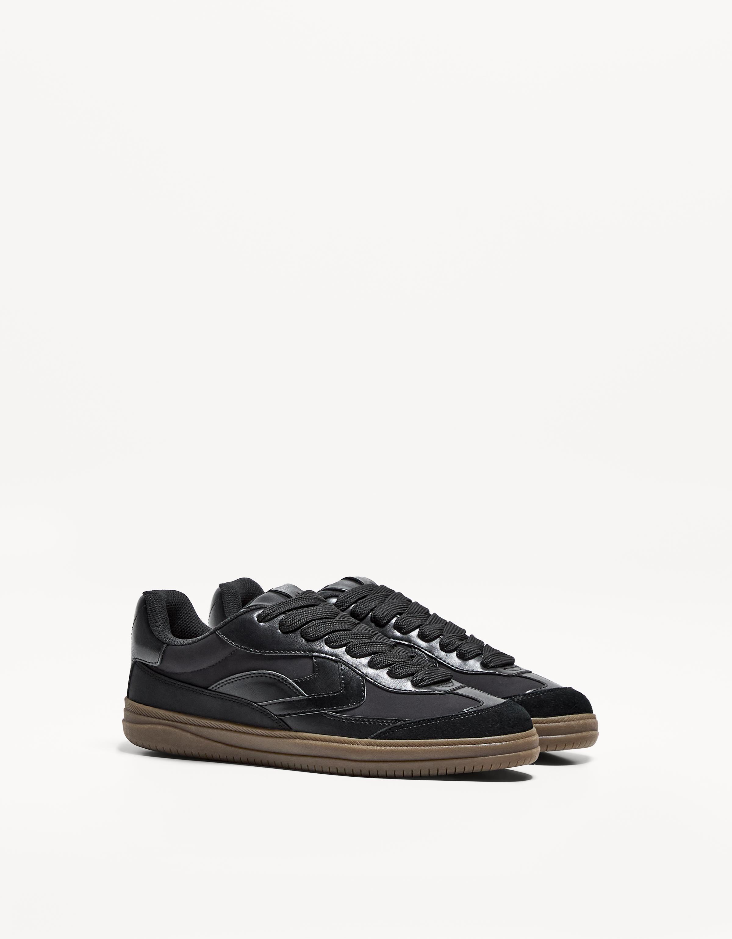 Bershka Chunky-Sneaker Im Retrolook Herren 40 Schwarz