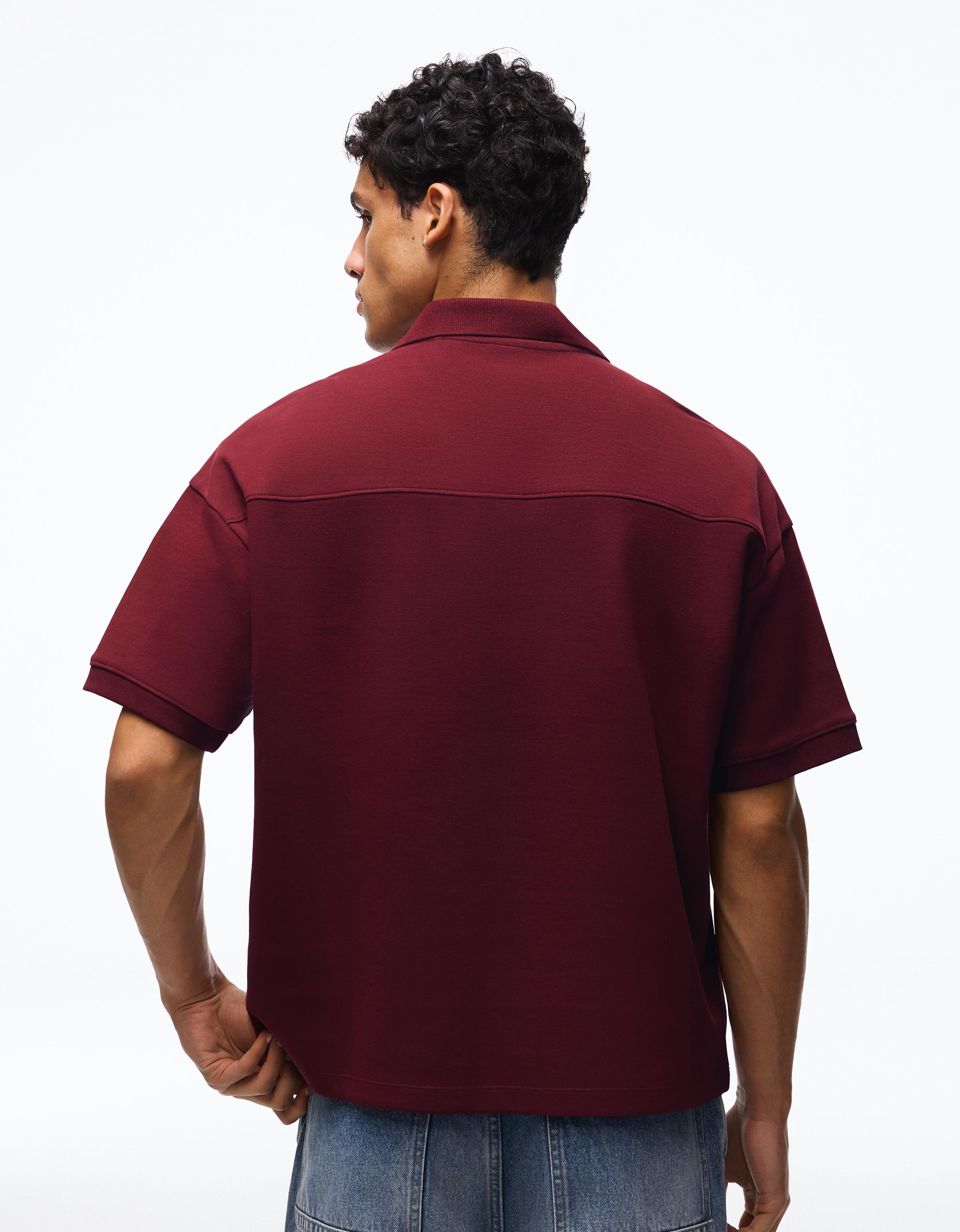 Short sleeve polo shirt — Maroon