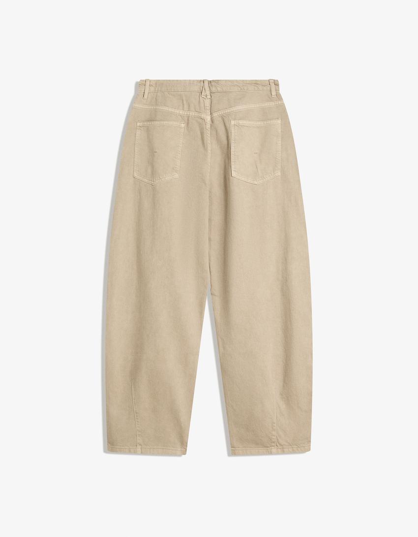 Pantalon barrel fit-Écru-4