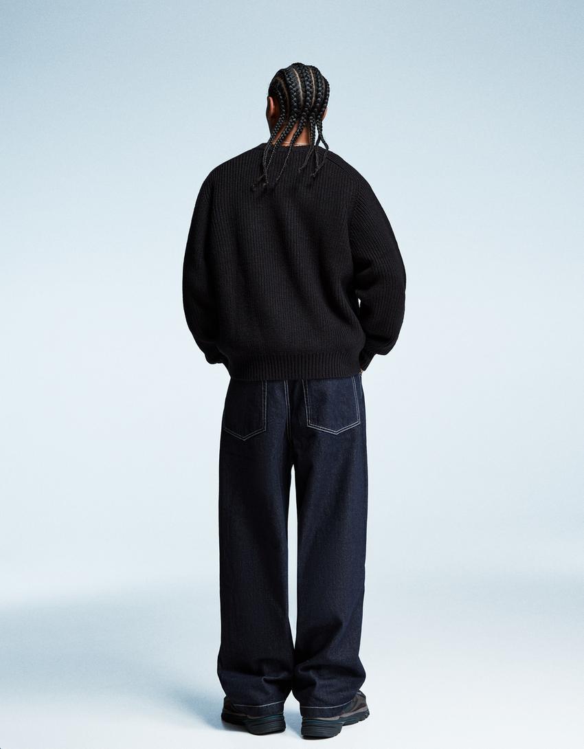 Super baggy jeans-Navy