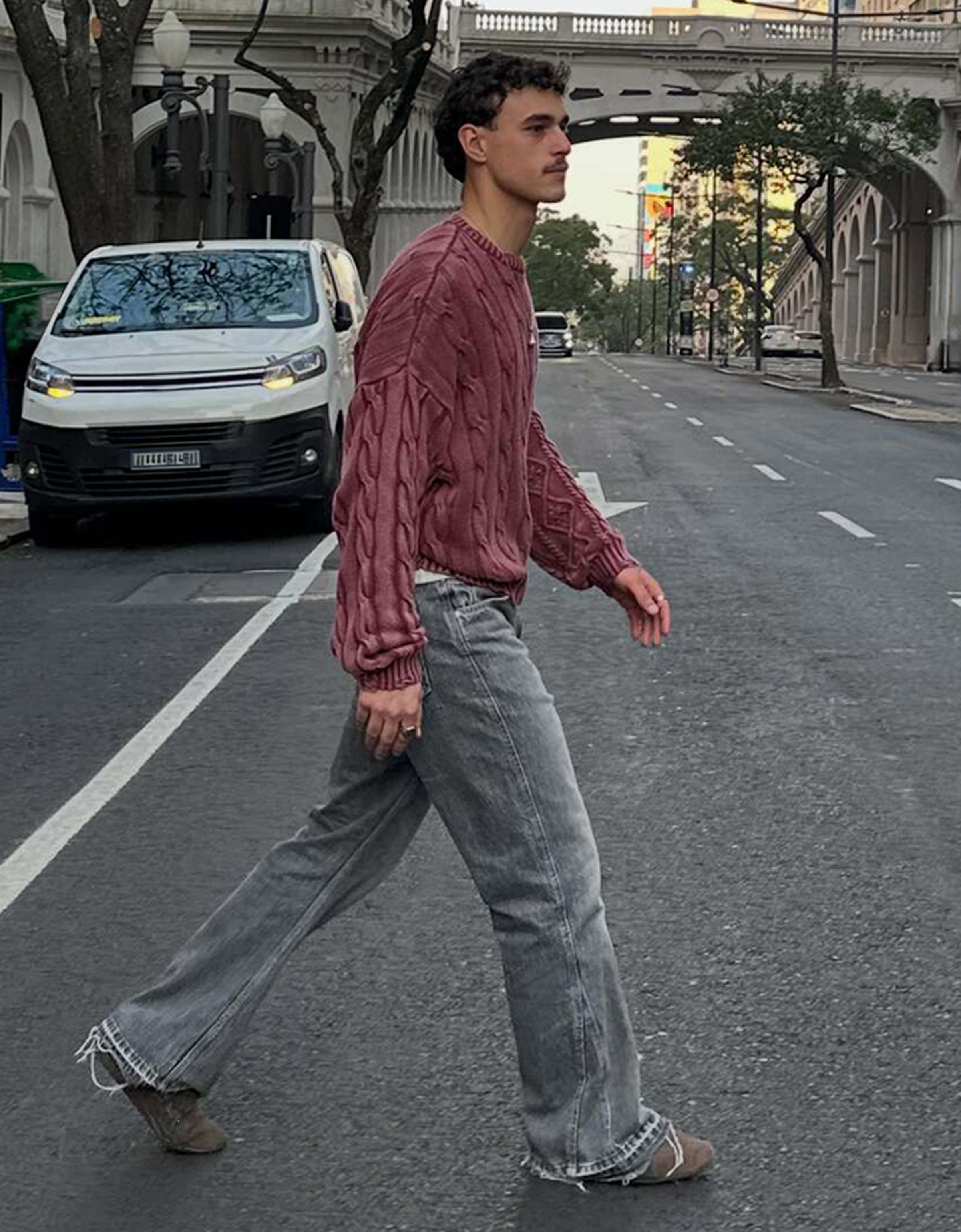 Bershka Yıkama efektli örgü kazak görsel 6