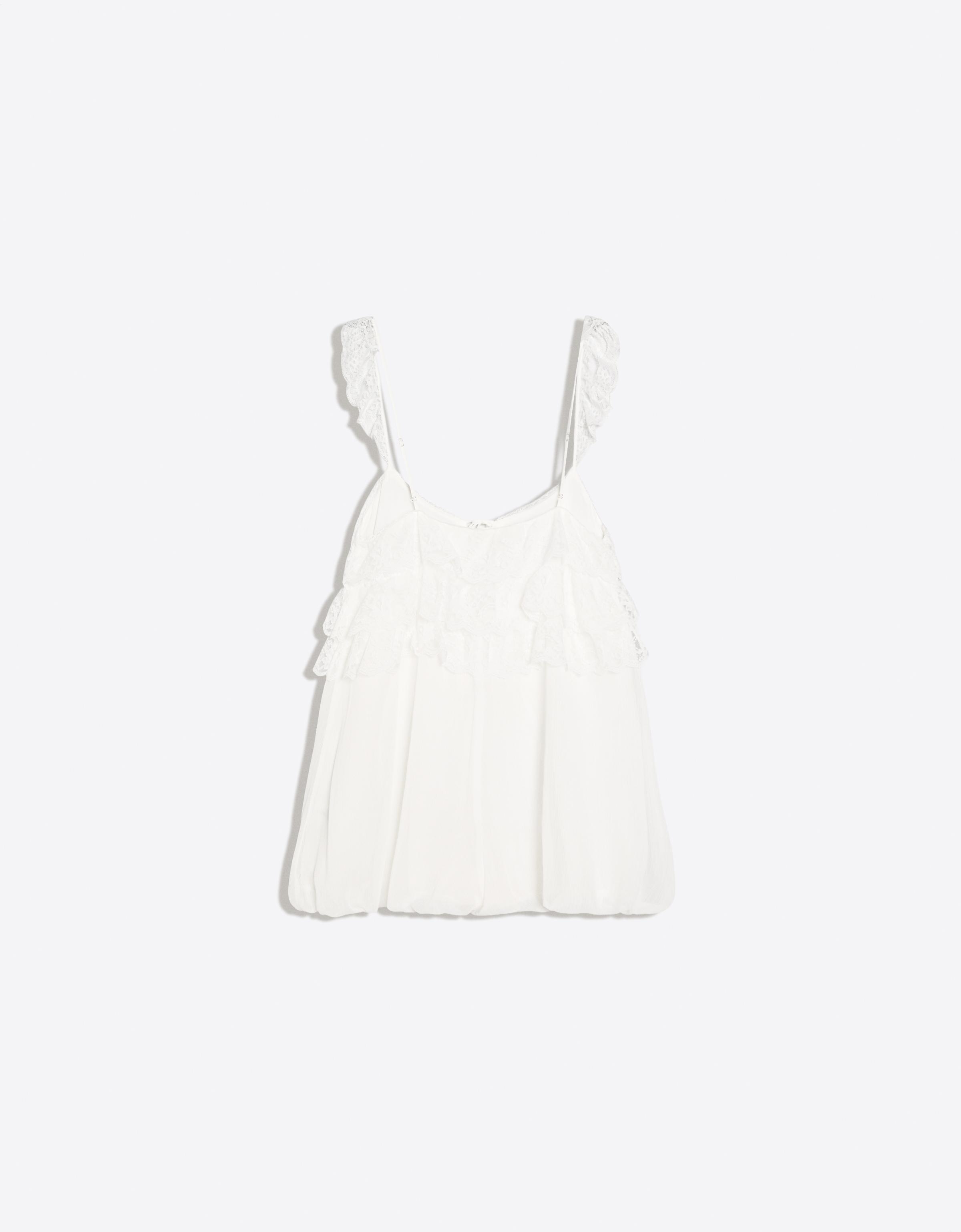 Romantic strappy lace jumpsuit — White