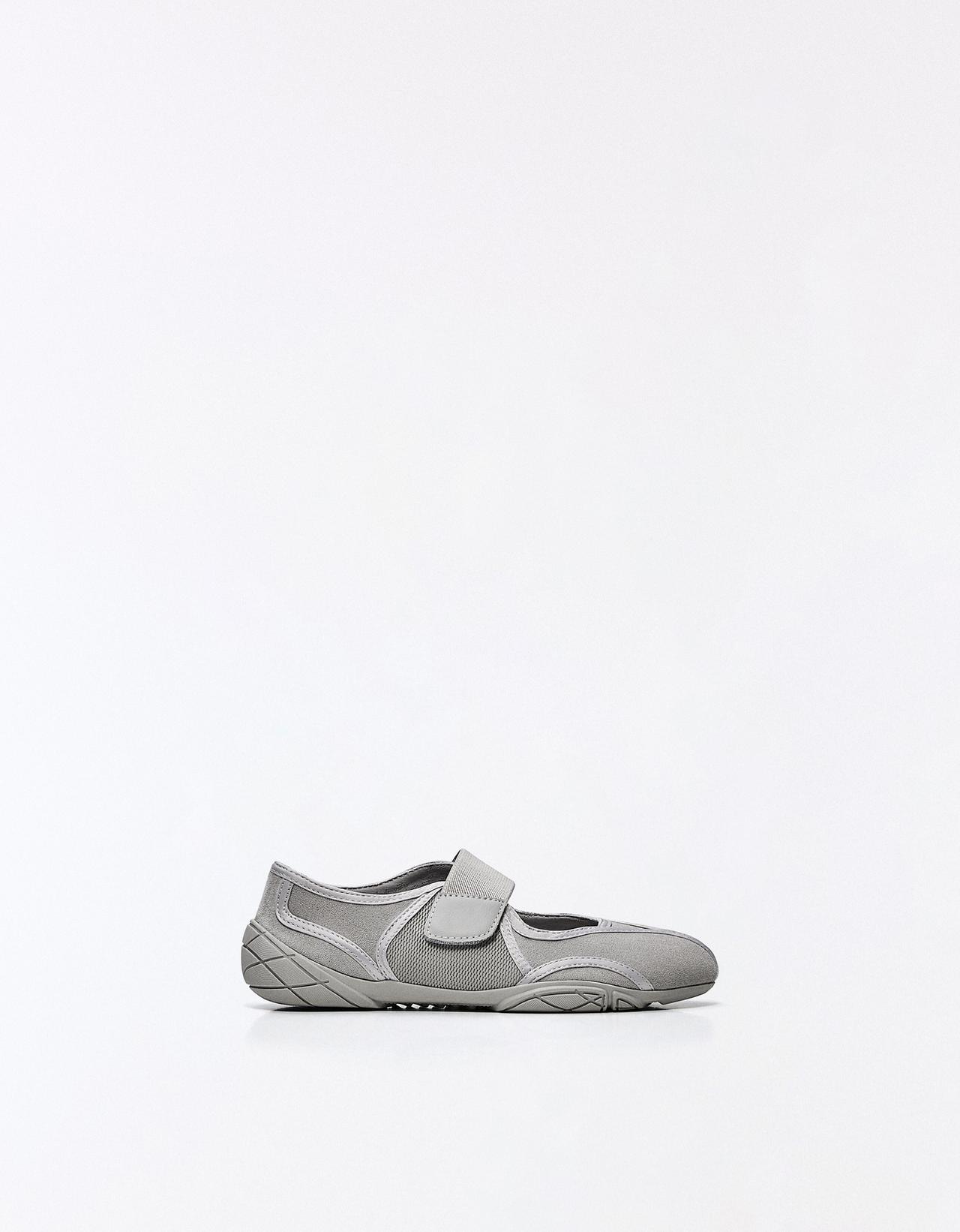 SPORTS BALLET PUMPS — Grey