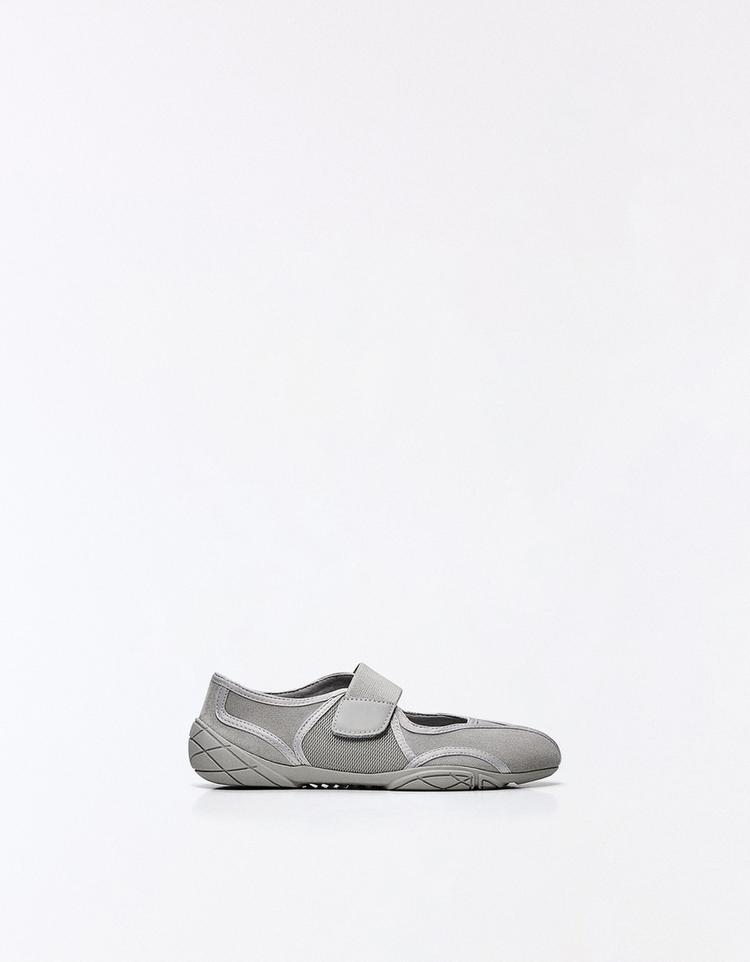 SPORTS BALLET PUMPS — Grey