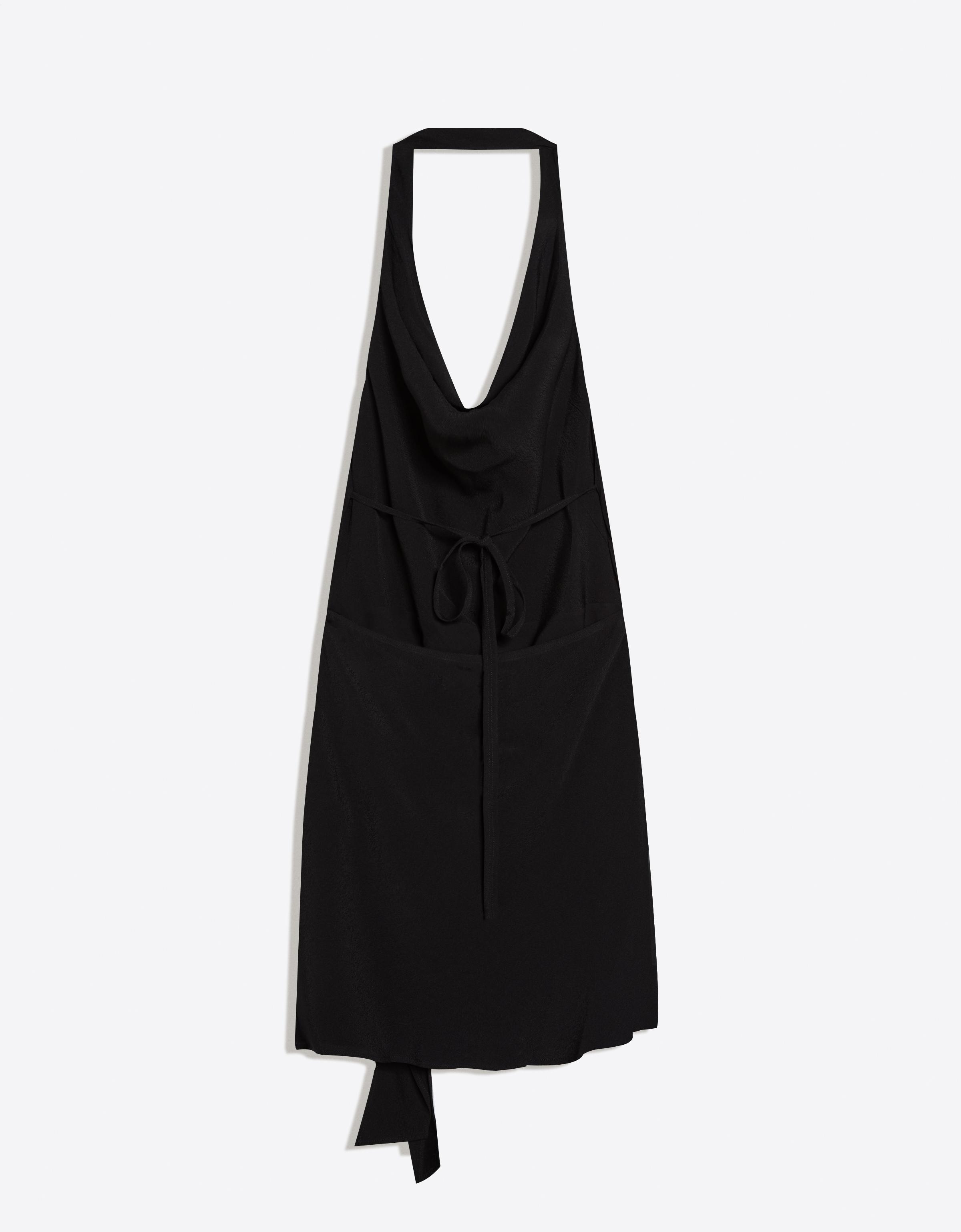 Draped mini dress — Black