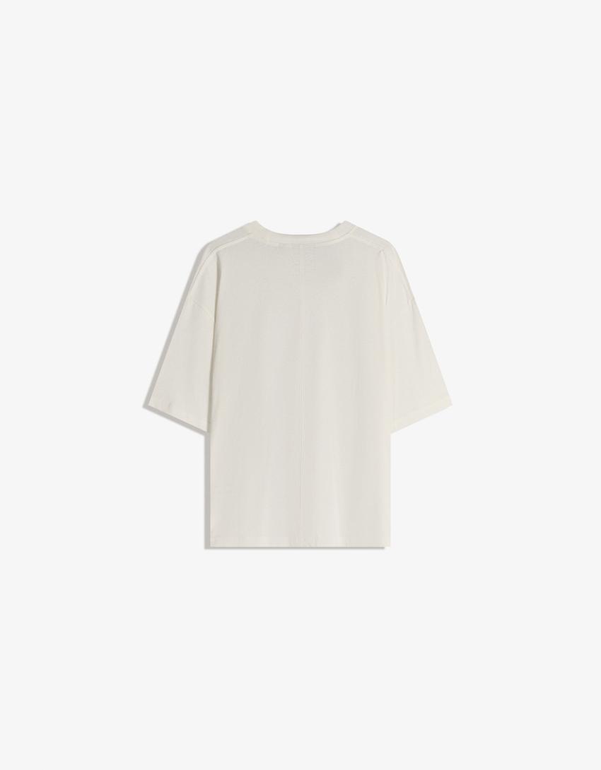 Oversize short sleeve T-shirt-Off white